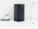 Brabantia 113741 M&uuml;lleimer 12 l Rund Schwarz (11 37 41)