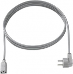 Bachmann H05VV-F 3G 0.75 mm&sup2; - Stromkabel - IEC 60320 C13 gerade bis CEE 7/7 (M) gewinkelt - 250 V - 10 A - 2 m - geformt - Grau