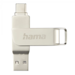 Hama C-Rotate Pro USB-Stick 64 GB USB Type-A / USB Type-C 3.2 Gen 1 (3.1 Gen 1) Silber (00182490)