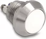 Mygtukas DELOCK 22035 12 mm, 2x varžtiniai gnybtai, baltas
