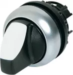 Eaton M22-WRLK3-W 3 padėčių perjungiklio operatorius, plastikinis, baltas svirtis, titano apvadas 216843-BK
