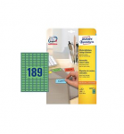 Avery Zweckform L6049 - Abziehbare Etiketten - gr&uuml;n - 25,4 x 10 mm - 3780 Etikett(en) (20 Bogen x 189) (L6049-20)