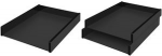 WEDO Briefablage black office, DIN A4, schwarz aus Acryl, stapelbar, mit transparenten Gummif&uuml;&szlig;chen, - 1 St&uuml;ck (63 8001)