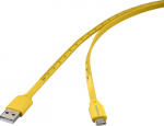 Renkforce USB-Kabel USB 2.0 USB-C Stecker USB-A Stecker Gelb Mass-Aufdruck metrisch (RF-6721076)