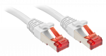 Lindy - Patch-Kabel - RJ-45 (M) bis RJ-45 (M) - 20,0m - SFTP, PiMF - CAT 6 - geformt, ohne Haken - wei&szlig; (47800)