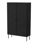Laikymo spinta Cama Meble PALAZZO BIS 100x39x166 matinė juoda, ant grindų, prie sienos