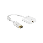 DeLOCK Adapter Displayport 1,2 male > HDMI female 4K Active - Videokonverter - Parade PS171 - DisplayPort / HDMI - wei&szlig; - Einzelhandel (62608)