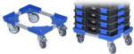 allit Transportroller EuroPlus Roll it K450, blau Rahmen aus Metall, Ecken aus ABS-Kunststoff, 4 Lenkrollen - 1 St&uuml;ck (454385)