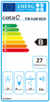 CATA | TFB-5160 BK | Telescopic | Energy efficiency class C | Width 59.5 cm | 300 m&sup3;/h | Mechanical control | LED | Black