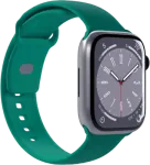 Puro silikoninis dirželis Apple Watch 42/44/45/49mm tamsiai žalias