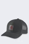 Carhartt Twill Mesh-Back Logo Patch Cap - juoda