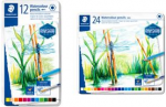 STAEDTLER Aquarellstift Design Journey, 24er Metalletui Sechskantstift, Minenst&auml;rke: 2,9 mm, wasservermalbar, - 1 St&uuml;ck (14610C M24)