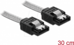 DeLOCK - SATA-Kabel - Serial ATA 150/300/600 - SATA (R) bis SATA (R) - 30cm - durchsichtig (85341)
