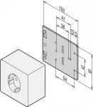 SCHROFF Montavimo plok&scaron;tė vieno lizdo ki&scaron;tukiniams lizdams (20118537)