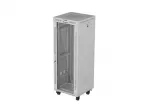 LANBERG 19 colių 32U stovimas serverio spintos stovas 600&times;600 mm pilkas su perforuotomis durelėmis ir LCD (Flat Pack)