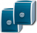 Busch Jaeger Zubeh&ouml;r Stromversorgung Steckdose CEE 7/3 Blau - Grau (2083-0-0816)