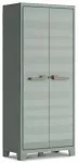 KETER Space Winner Tall Storage Cabinet Green/Grey 3 Adjustable Shelves Lockable