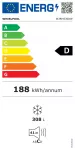 Whirlpool W3RHS30DW &Scaron;aldiklis Skrynia 308L, Energijos Klasė D, Baltas, Laisvai Pastatomas su LED Ekranu