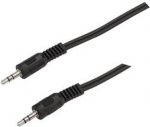 Bachmann - Audiokabel - Mini-Phone Stereo 3,5 mm (M) bis Mini-Phone Stereo 3,5 mm (M) - 2.5 m - Schwarz