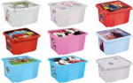 keeeper kids Dreh-/Stapelbox paulina Frozen, 45 Liter mit Deckel, blau mit Motiv-Aufdruck, Material: PP/TPE, - 1 St&uuml;ck (1221961421200)