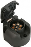 IWH KFZ-Steckdose f&uuml;r Anh&auml;ngerkupplung, 7-polig Belastbarkeit: 20 A bei 12 V, Geh&auml;use aus schlagfestem - 1 St&uuml;ck (010207)
