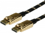 ROLINE Gold - DisplayPort-Kabel - DisplayPort (M) bis DisplayPort (M) - 10 m - Schwarz, Gold (11.04.5649)