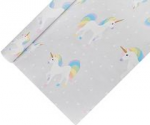 PAPSTAR Motiv-Tischdecke Unicorn, lackiert aus Papier, mit Einhorn-Motiv, Ma&szlig;e: (B)1,20 x (L)5,00 m - 1 St&uuml;ck (86738)