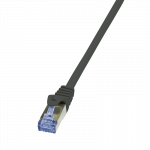 Logilink PrimeLine - Patch-Kabel - RJ-45 (M) zu RJ-45 (M) - 30 m - SFTP, PiMF -Cat.7 Rohkabel (Kabel) / CAT 6a (Anschl&uuml;sse) - halogenfrei, geformt, ohne Haken - Schwarz (CQ4123S)