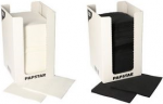 PAPSTAR Cocktail-Servietten PUNTO, 200 x 200 mm, schwarz Tissue, 2-lagig, 1/4 Falz, mit Punkt auf Punkt Mikro - 1 St&uuml;ck (87362)