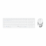 Rapoo 9750M Tastatur Maus enthalten RF Wireless + Bluetooth QWERTZ Deutsch Wei&szlig; (00215375)