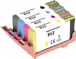 Renkforce Tinte Kombi-Pack ersetzt HP 912 (6ZC74AE) Kompatibel Kombi-Pack Schwarz, Cyan, Magenta, Gelb RF-I-HP912BKCMY4PK RF-5718852 (RF-5718852)