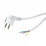 Logilink - Stromkabel - CEE 7/7 (M) bis ohne Stecker - Wechselstrom 250 V - 1.5 m - wei&szlig; (CP136)