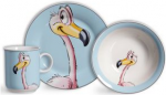 Ritzenhoff & Breker Geschirr-Set HAPPY ZOO FLO, 3-teilig aus Porzellan, sp&uuml;lmaschinengeeignet, im Geschenkkarton, - 1 St&uuml;ck (413342)
