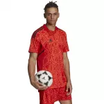 ADIDAS Vyrų Condivo 22 vartininko mar&scaron;kinėliai trumpomis rankovėmis, raudoni