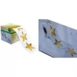 SIGEL Christmas Stars lipdukai, auksinis spaudas, 47 x 47 mm, rulone (CS112)