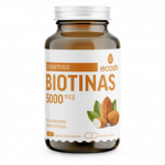 Maisto papildas Bioaktyvus Biotinas 5000&micro;g  ECOSH 90kaps.