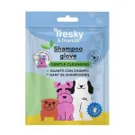 Tresky - Friends Vienkartinė &scaron;ampūnu impregnuota pir&scaron;tinė &scaron;unims Shampoo Glove for Dogs 1 vnt.