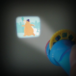 Pasakų žibintuvėlis "Cirkas" mėlynas