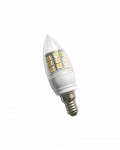 LED Lemputė E14 3.8W 220V su 24 SMD 5050 LED su stikliuku