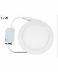 12W LED įmontuojama panelė, apvali (4000K) neutrali balta