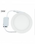 24W LED įmontuojama panelė, apvali (4000K) neutraliai balta