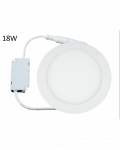18W LED įmontuojama panelė, apvali (3000K) &scaron;iltai balta
