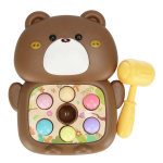 ⭐Edukacinis žaislas su plaktuku GOPHER BATTLE BEAR Brown
