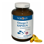 Žuvų taukai NORSAN OMEGA-3, 120 kaps. (-40% perkant 2 vnt.)