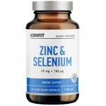 Imunitetui, plaukams ir nagams ICONFIT ZINC SELENIUM, 90 kaps. (-40% perkant 2 vnt.)
