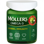 Žuvų taukai MOLLER'S DOBBEL IMMUNITY, 90 kaps.