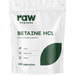 Betainas HCL RAW POWDERS 650 mg, 120 kaps. (-38% perkant 2 vnt.)