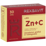 Cinkas + vitaminas C REXSAVIT LIPO, 30 kaps.