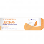 Atsikosėjimui lengvinti Acetilcisteina Liboran 600mg, 20 &scaron;nyp&scaron;čiančių tablečių