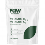 Vitaminas D3 + Vitaminas K2 RAW POWDERS, 90 tabl.